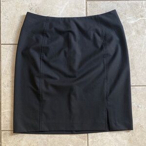 The Limited Stretch Black Mini Skirt/Front Slit